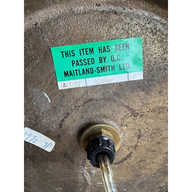 Exceptional pair of Maitland-Smith porcelain table lamps, circa 1985, featuring finely hand-painted Chinoiserie lotus,...