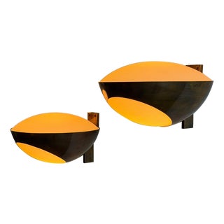 Model 1963 Brass Wall Lights by Max Ingrand for Fontana Arte, 1960s, Set of 2 For Sale