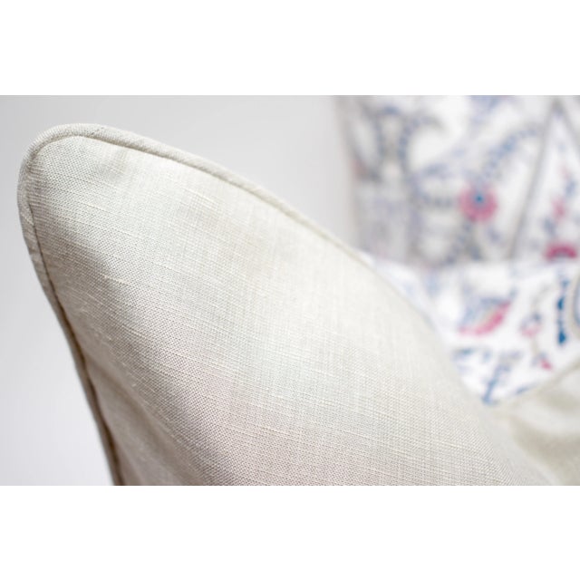 John Robshaw "Paduma" 22" Square Hand Printed Linen Pillows - a Pair For Sale - Image 4 of 5