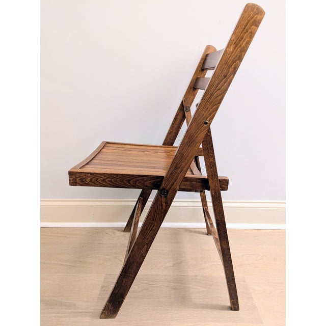 Mid 20th Century Mid 20th Century Wood Folding Chair For Sale - Image 5 of 10