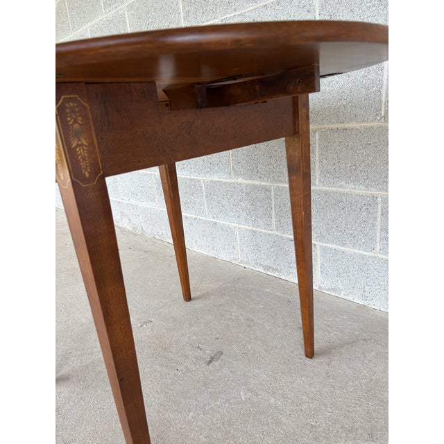 Hitchcock Harvest Maple Hepplewhite Style Drop Leaf 42" Dining Table For Sale - Image 11 of 12
