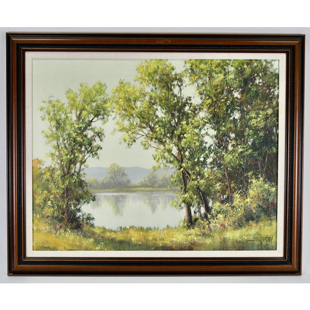 Green Dwight Steininger (Indiana, 1910-1997), "The Majestic Arch of Summer", 1966 For Sale - Image 8 of 8