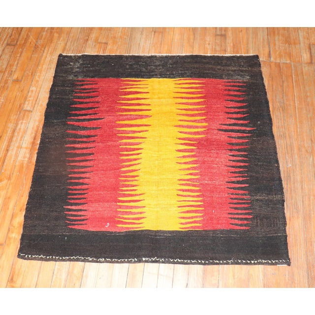 Square Vintage Persian Kilim For Sale - Image 17 of 18