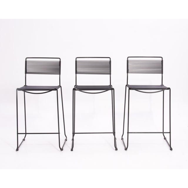 Black Post Modern Spaghetti Bar Stool Giandomenico Belotti Alias Fly Line 1980s For Sale - Image 8 of 12