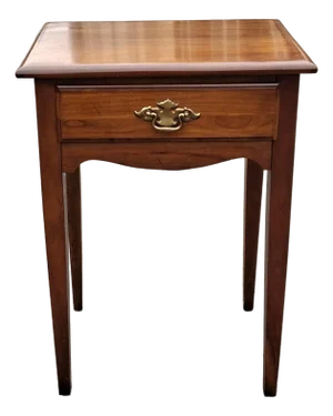 Mid 20th Century Young Hinkle Cherry House Single Drawer Side Table