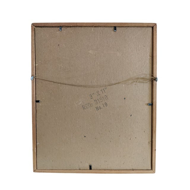 Mid 20th Century Vintage Bird Lithograph in a Faux Bamboo Frame For Sale - Image 5 of 5