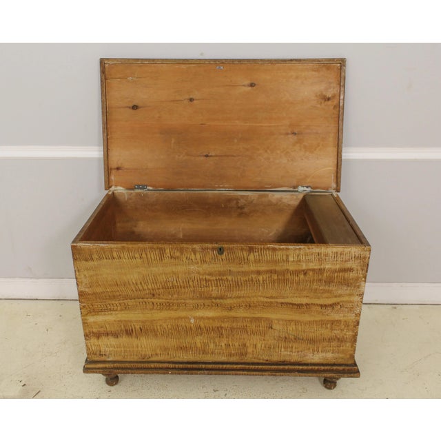 American Antique American Paint Decorated Blanket Chest For Sale - Image 3 of 13