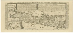 Antique French Map of Java in Indonesia, 1718