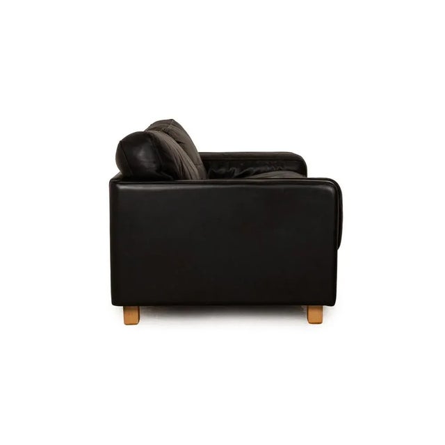 Socrates 2-Seater Sofa in Black Leather from Poltrona Frau For Sale - Image 6 of 9