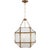 Suzanne Kasler for Visual Comfort Signature Morris Small Lantern in Gilded Iron with Frosted Glass For Sale