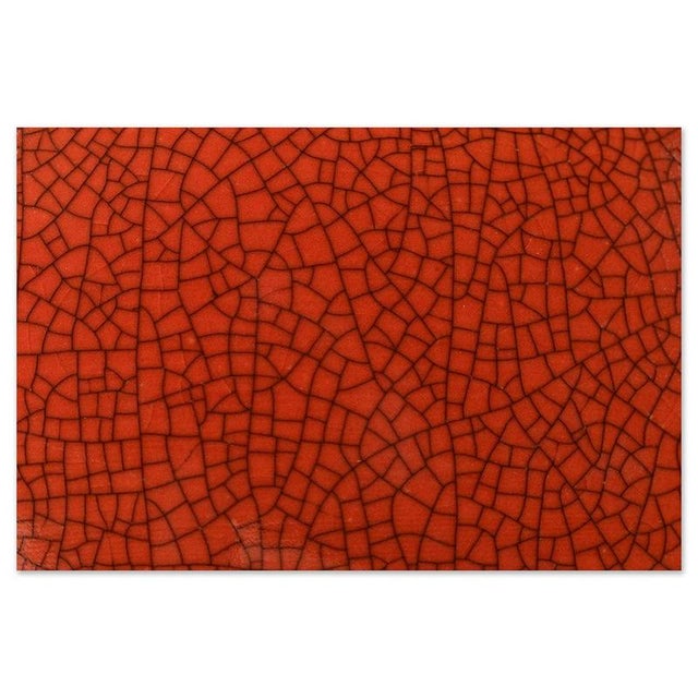 Large Red Ceramic Planter For Sale - Image 4 of 6