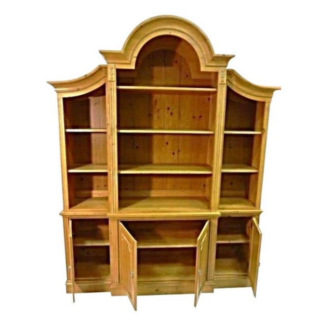 Ethan Allen French Country Pine Hutch Cabinet | Chairish