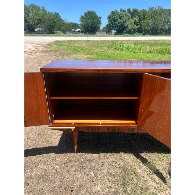 French Art Deco Modern 1940's Macassar Sideboard or Buffet For Sale - Image 4 of 12
