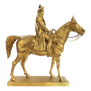 A French Bronze Equestrian Group of Napoleon on Horseback, France, 19th Century