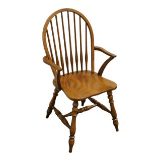 Temple Stuart Oak Hill Collection Bowback Windsor Dining Arm Chair 058-3-87 For Sale