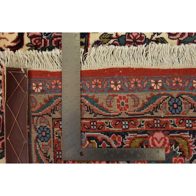 Bidjar Rug 6’11” X 10’1” Ivory Wool Vintage Traditional Hand-Knotted Carpet For Sale - Image 15 of 15