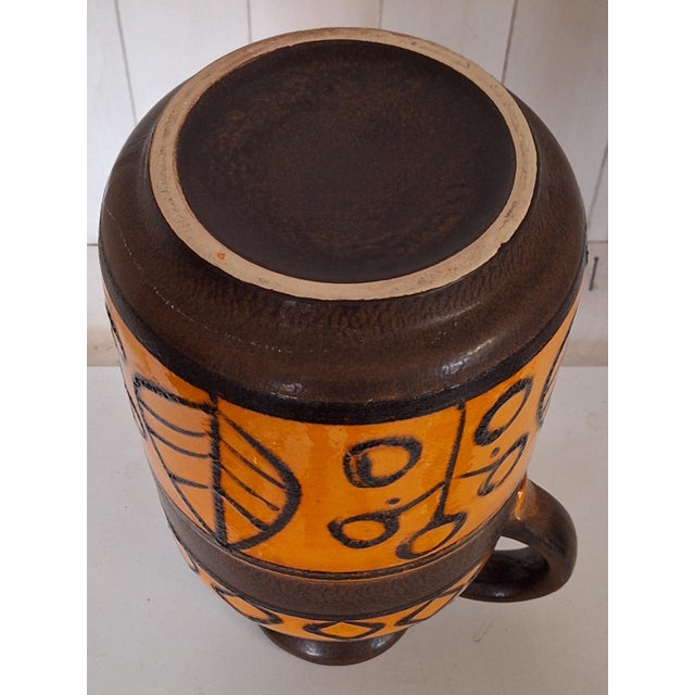 Vintage Orange Ceramic Vase, 1970s For Sale - Image 4 of 5