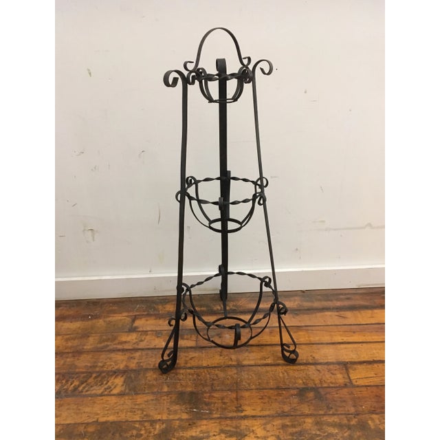 Antique Wrought Iron Plant Stand For Sale In Providence - Image 6 of 6