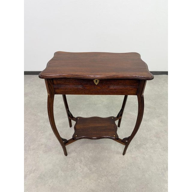 Antique Vanity Side Table with Hinged Lid, 1890s For Sale - Image 3 of 12