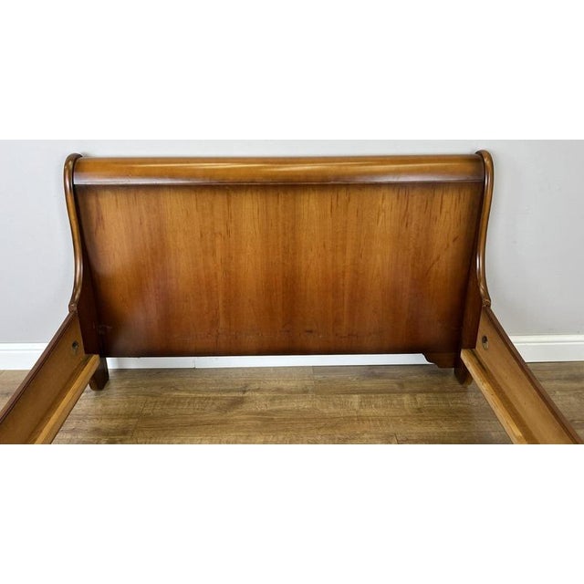 Vintage French Sleigh Double Bed Frame For Sale - Image 4 of 17