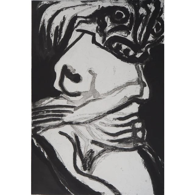 Modern Bengt Lindstrom, The Shaman, Original Engraving For Sale - Image 3 of 5