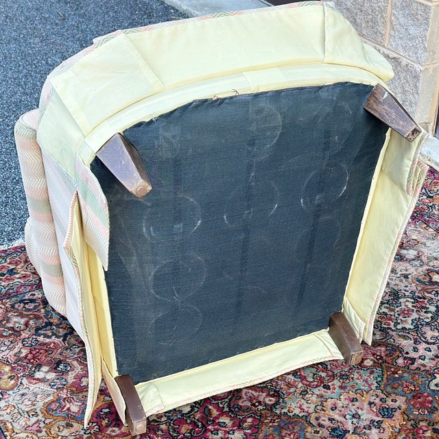 Vintage Baker Furniture Petite Skirted Club Chair With Tight Back For Sale - Image 12 of 12