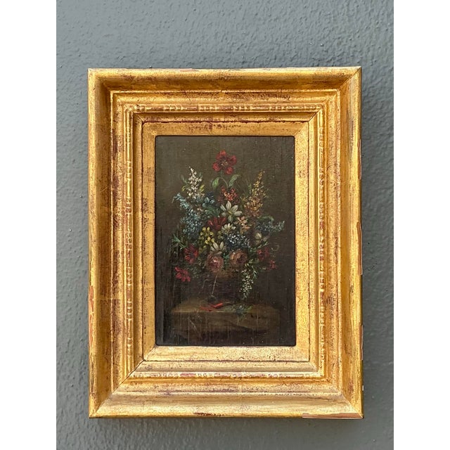 Vintage Original Floral Oil on Canvas For Sale - Image 12 of 12