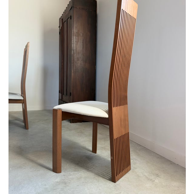 Pietro Costantini for Ello Postmodern High Back Dining Chairs, Set of 8 (Italy) For Sale - Image 6 of 18