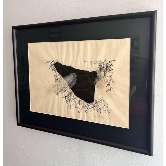 Black 1958 Ink Collage "#1" James Spencer Russell For Sale - Image 8 of 11