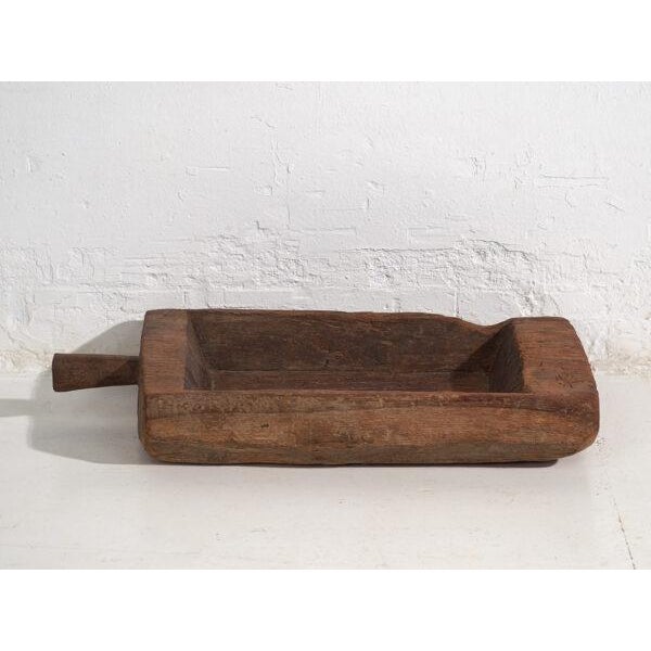 Ancient Primitive Wooden Trough For Sale - Image 4 of 9