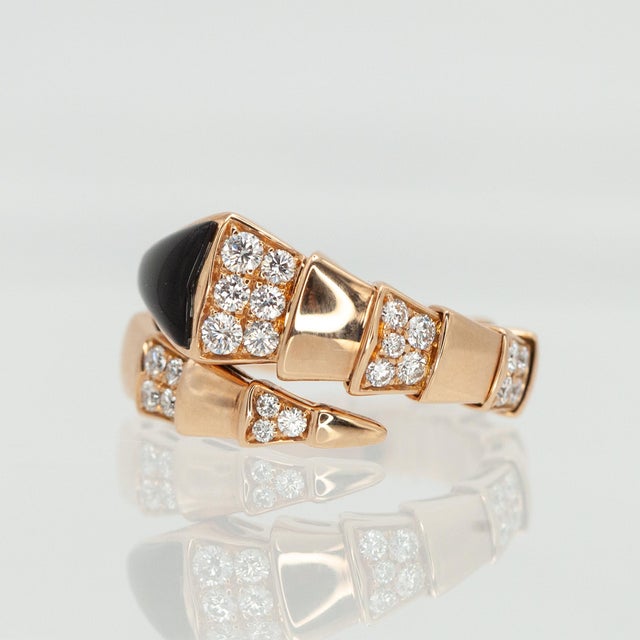 An iconic creation from Bulgari’s celebrated Serpenti collection, this striking Viper ring coils elegantly around the...