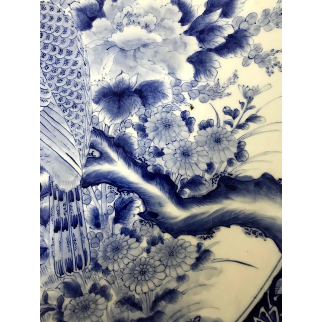 A Massive Antique Japanese Arita Porcelain Plate by Kajiwara Kiln For Sale - Image 9 of 16