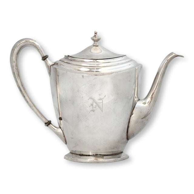 Art Deco Early 20th Century Art Deco Pairpoint Monogram “N” Tea Set, 3 Pieces For Sale - Image 3 of 4
