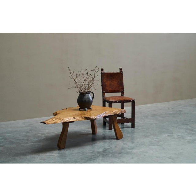 Live Edge Coffee Table in Baltic Pine, Europe, 1960s For Sale - Image 3 of 16