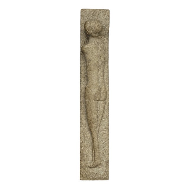 Carved Stone Sculpture of a Reclining Nude, 1960s For Sale