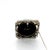 Mid 20th Century 14k White Gold Vintage Cameo Pin Pendant Diamond Onyx Floral Filigree For Sale In Miami - Image 6 of 9