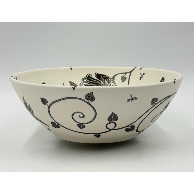 1980s 1980s Emilia Castillo Taxco, Pure Silver & Porcelain Hummingbird Serving Bowl For Sale - Image 5 of 18