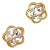 Cathy Waterman Yellow Gold Platinum Diamond Vine Flower Earrings, A Pair For Sale