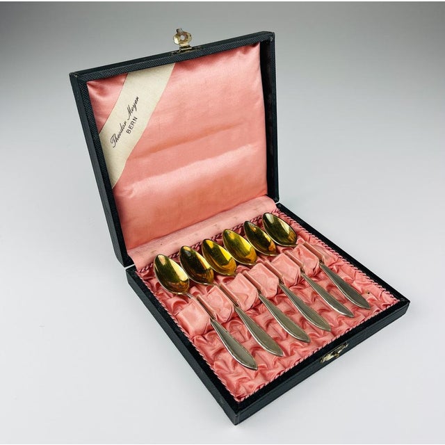 Silver Teaspoons Theodor Meyer Bern from Berndorf, 1920s, Set of 6 For Sale - Image 4 of 13
