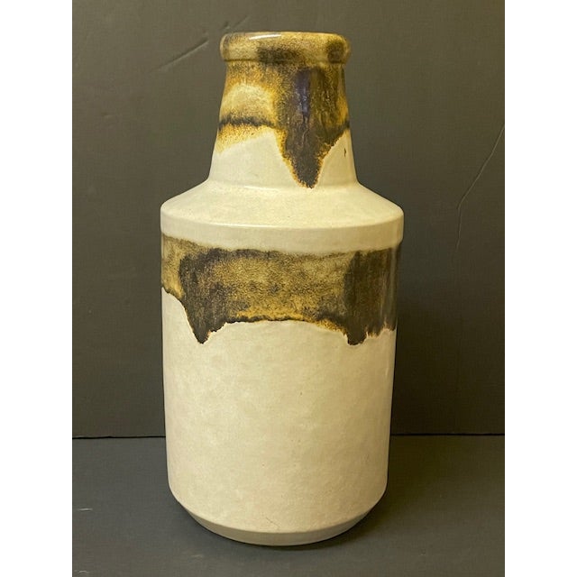 1960s Mid-Century Modern Alvino Bagni for Raymor Earthtone Drip Glaze Ceramic Vase - 10 For Sale - Image 13 of 17