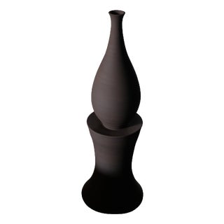 Unfolding Darkness Decorative Stoneware Everyday Sculpture I by Giulia Cosenza For Sale