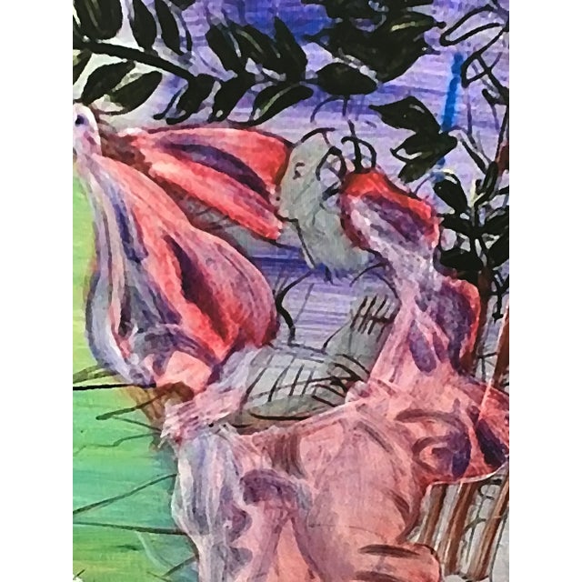 The Birth of Venus Printed on Canvas in the Style of Raoul Dufy For Sale - Image 4 of 6