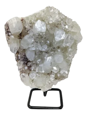 Organic Modern Zeolite Crystal Cluster on Black Metal Pin