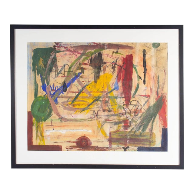 Abstract Mixed Media Painting For Sale