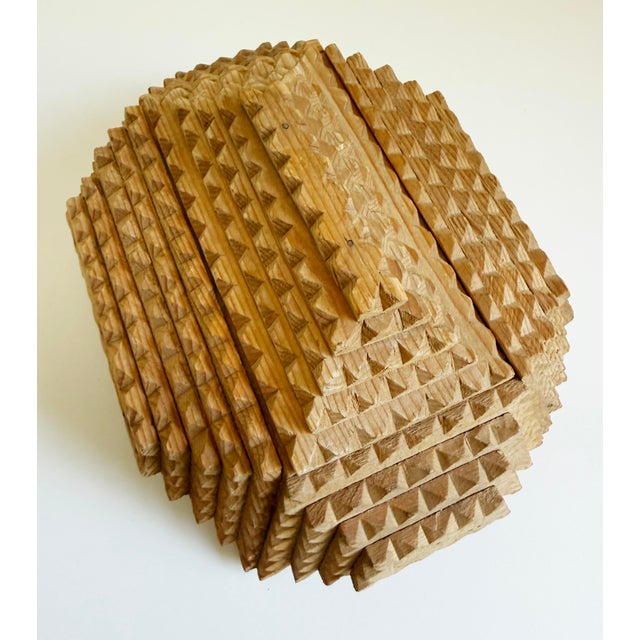 Antique Tramp Art Box With Large Chip-Carving, Early 20th Century For Sale - Image 9 of 13