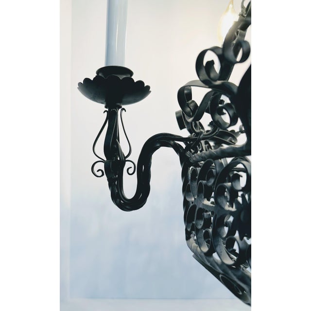 2000 - 2009 21st Century Arte De Mexico 6-Light Spanish Colonial-Style Chandelier For Sale - Image 5 of 12