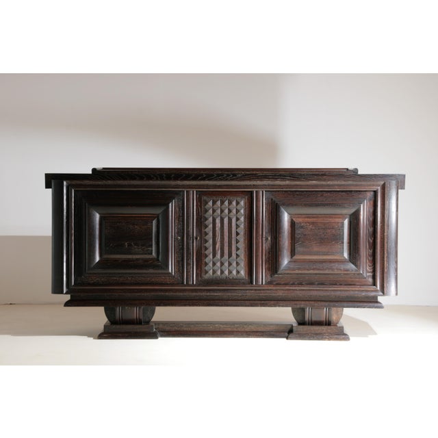 Art Deco Oak Sideboard in the style of Charles Dudouyt, France, 1930s For Sale - Image 16 of 16