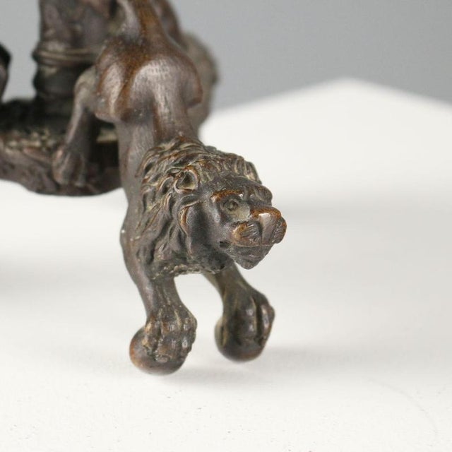 Black Bronze Lamp in the style of Christophe Fratin For Sale - Image 8 of 10
