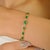 Not Yet Made - Made To Order 4.45 Ct Mix-Cut Emerald Modern Chain Birthstone Bracelet in 18k Yellow Gold For Sale - Image 5 of 17