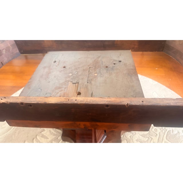 Antique Octagonal Black Marble Top Mahogany Center Table on Porcelain Casters For Sale - Image 11 of 15